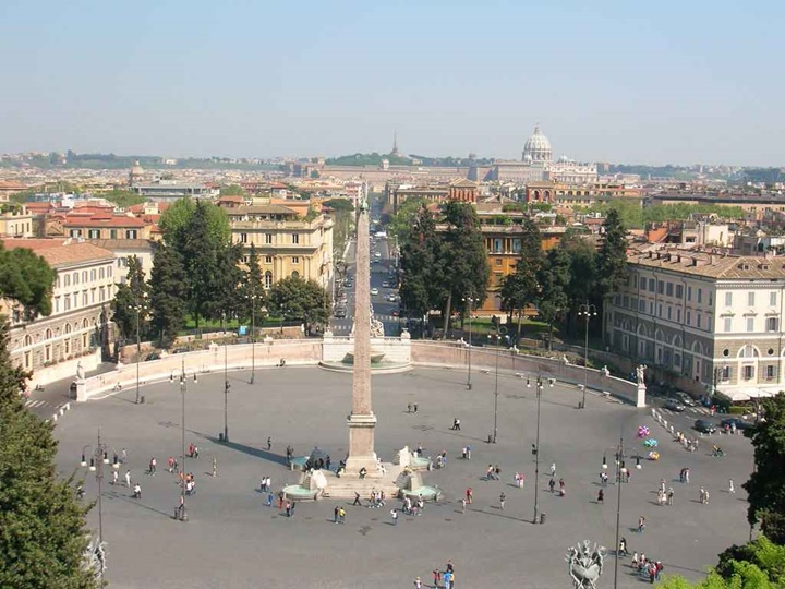Piazza del Popolo meydanı roma - romada gezilebilecek meydanlar
