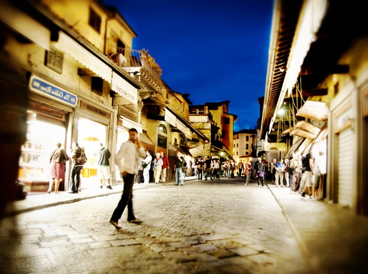 Floransa Ponte Vecchio Köprüsünün içi