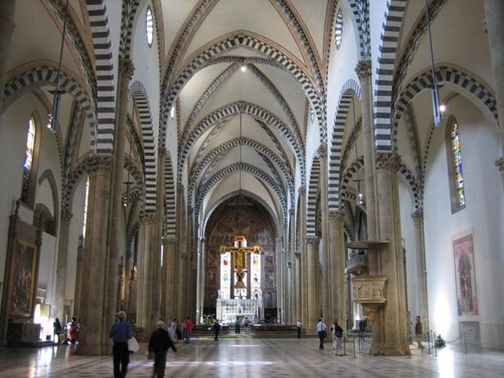 Floransa Santa Maria Novella Kilisesinin içi - baba- oğul – kutsal ruh yapıtı