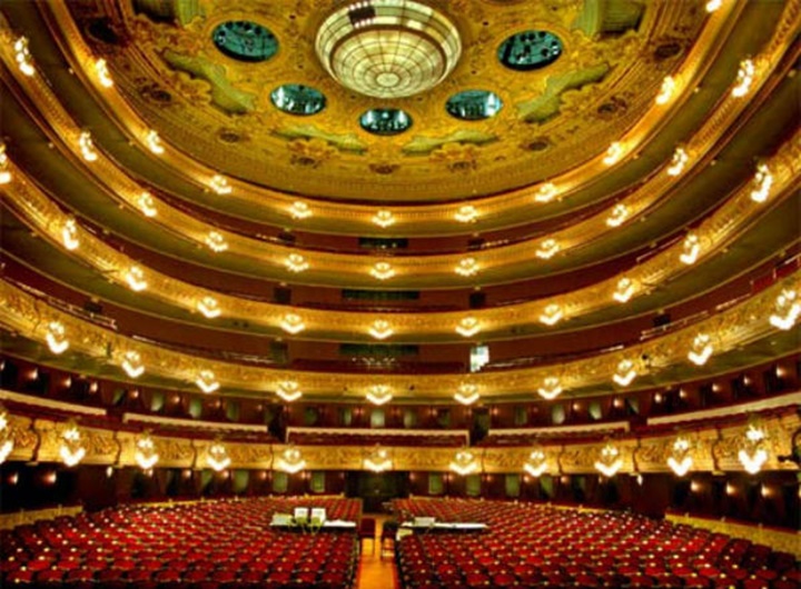 Barcelona Gran Teatre Del Liceu Opera Binasının içi