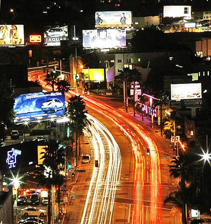 los angelesda gece hayatı - los angeles sunset bulvarı