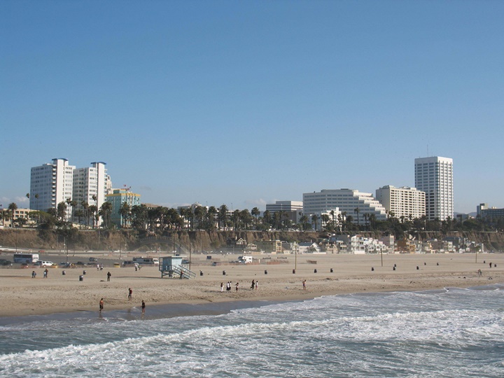 santa monica plajı görüntüleri