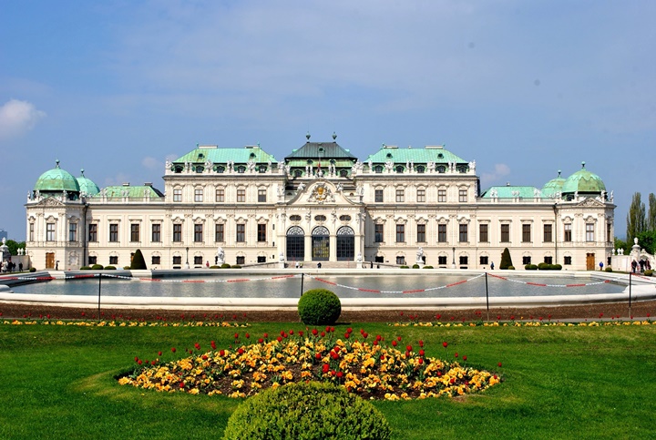 Belvedere sarayını bahçesi