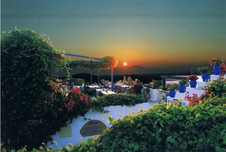 kos adası zia köyünde gün batımı