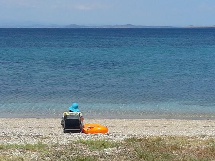 Midilli adası melinda plajı