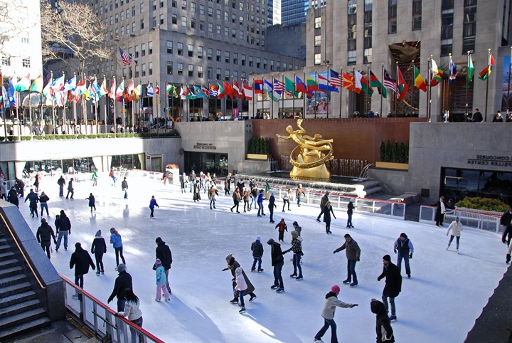 rockefeller center binası buz pateni pisti