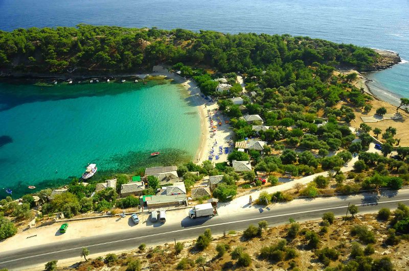 Thassos adası Aliki beach