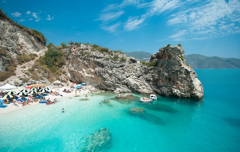 Thassos adası marble beach
