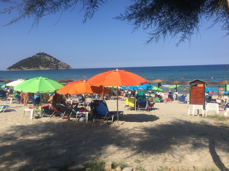 thassos adası paradise beach kumsalı