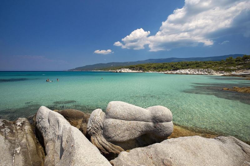 Halkidiki orange beach