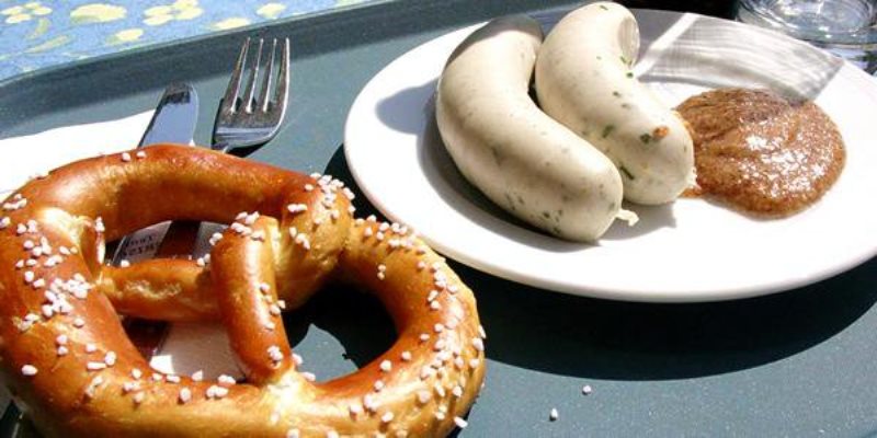 Münih'te bretzel - münihte yeme içme