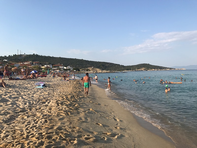 halkidiki sarti merkezde deniz