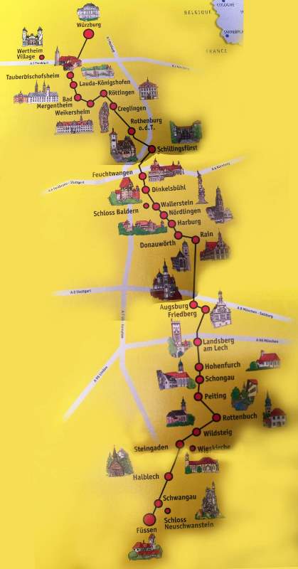 almanya - romantik yol haritası