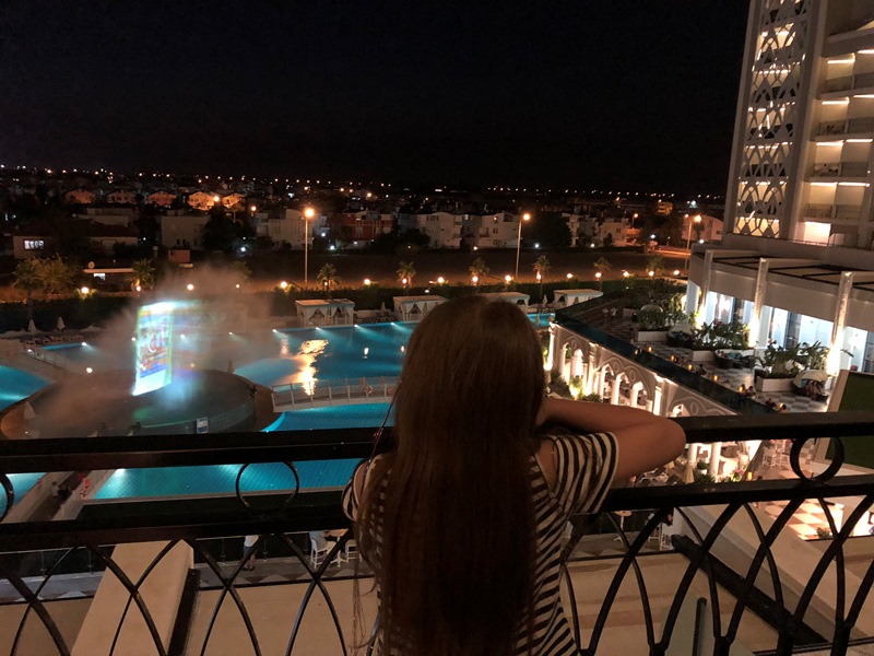 granada luxury Belek oda manzarası gece