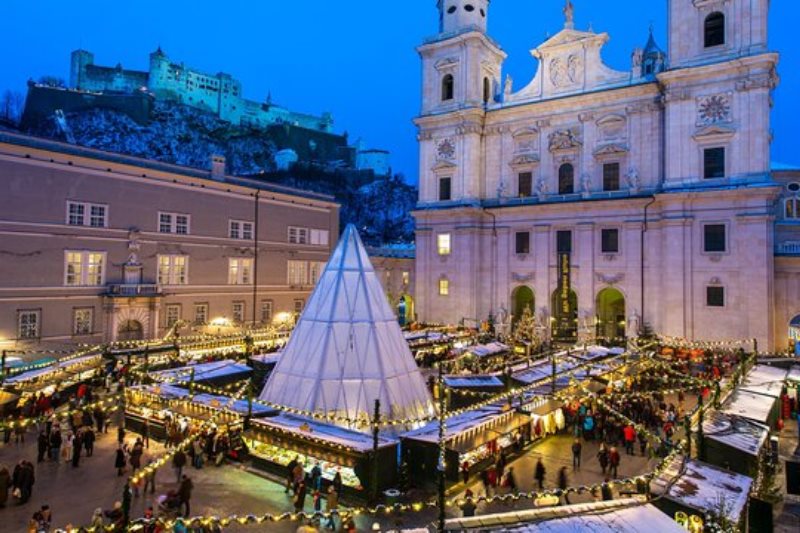 Avusturya Salzburg noel pazarı