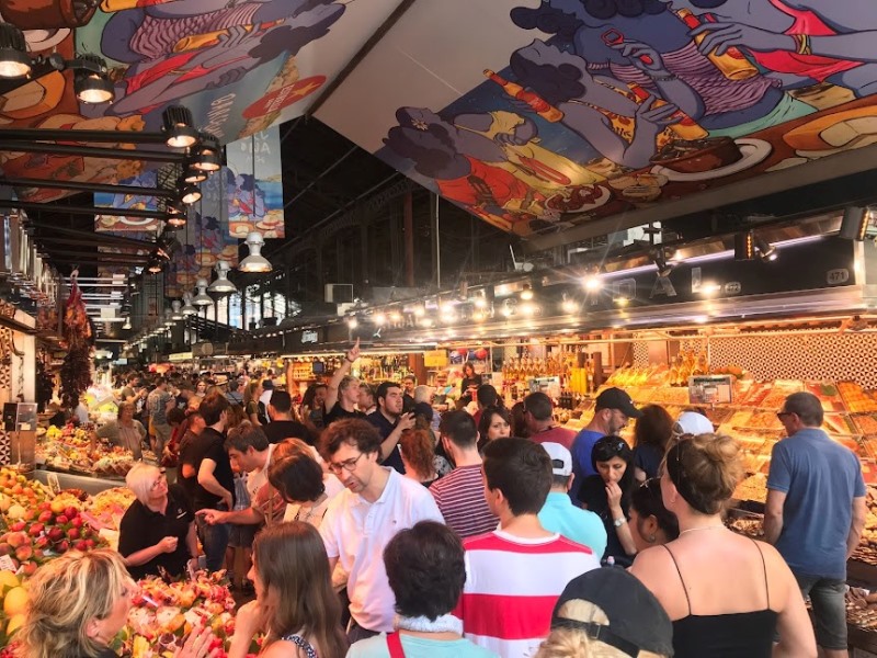 Barcelona La Boqueria pazarı
